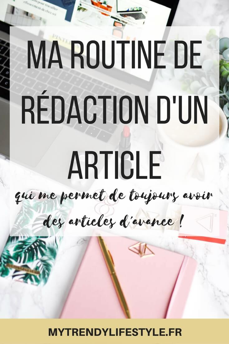 Ma routine de rédaction d'un article qui me permet d'avoir plusieurs articles d'avance