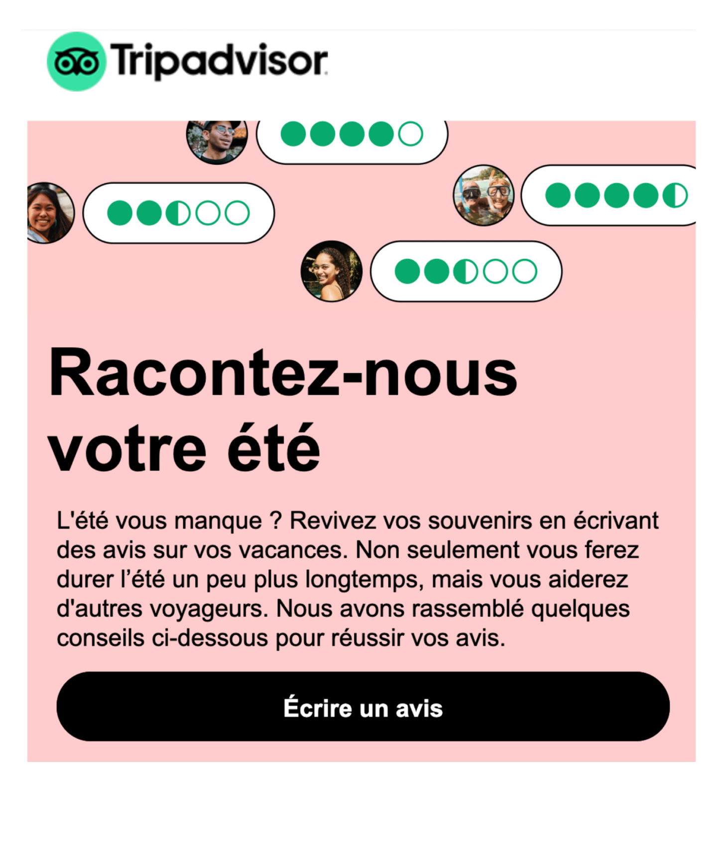 Mail pour récolter des avis